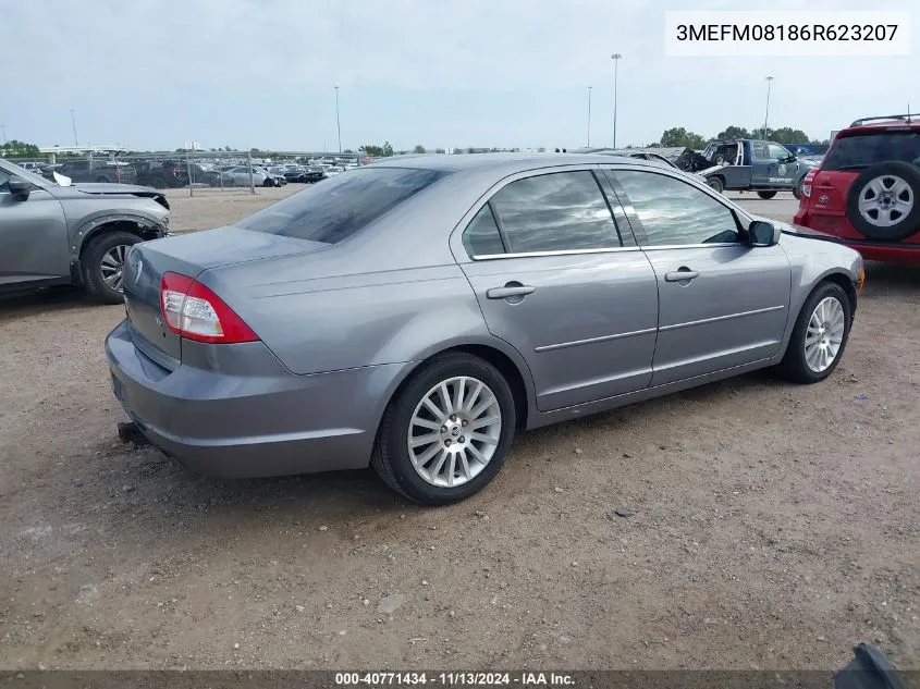 2006 Mercury Milan V6 Premier VIN: 3MEFM08186R623207 Lot: 40771434