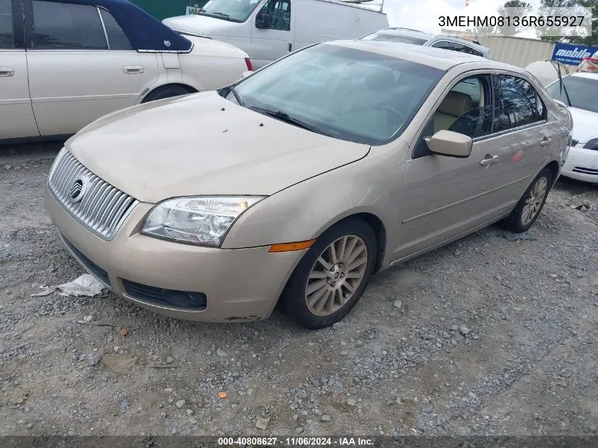 2006 Mercury Milan V6 Premier VIN: 3MEHM08136R655927 Lot: 40808627