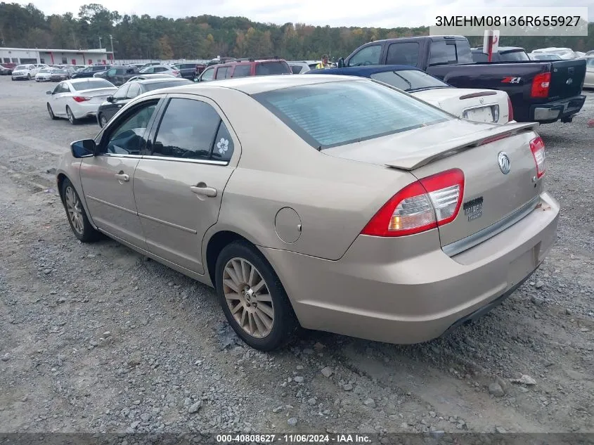 2006 Mercury Milan V6 Premier VIN: 3MEHM08136R655927 Lot: 40808627