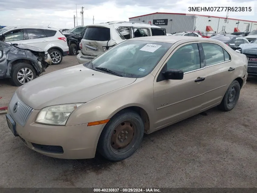 2007 Mercury Milan I4 VIN: 3MEHM07Z77R623815 Lot: 40230837