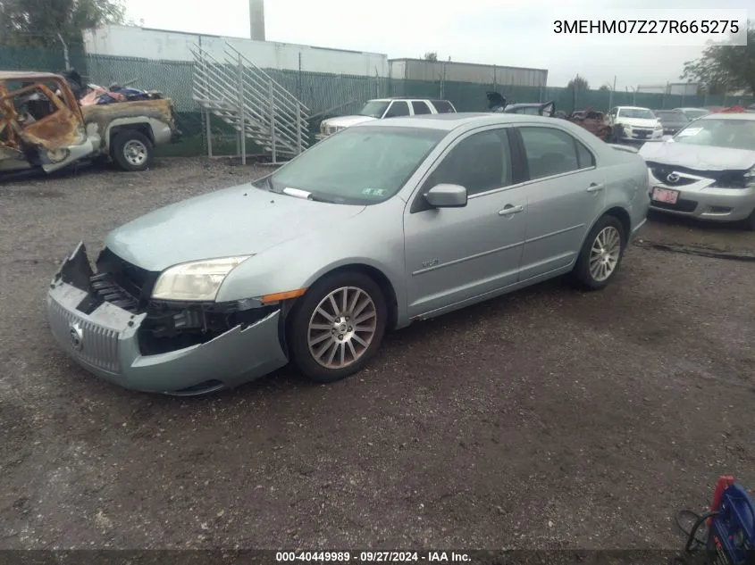 2007 Mercury Milan I4 VIN: 3MEHM07Z27R665275 Lot: 40449989