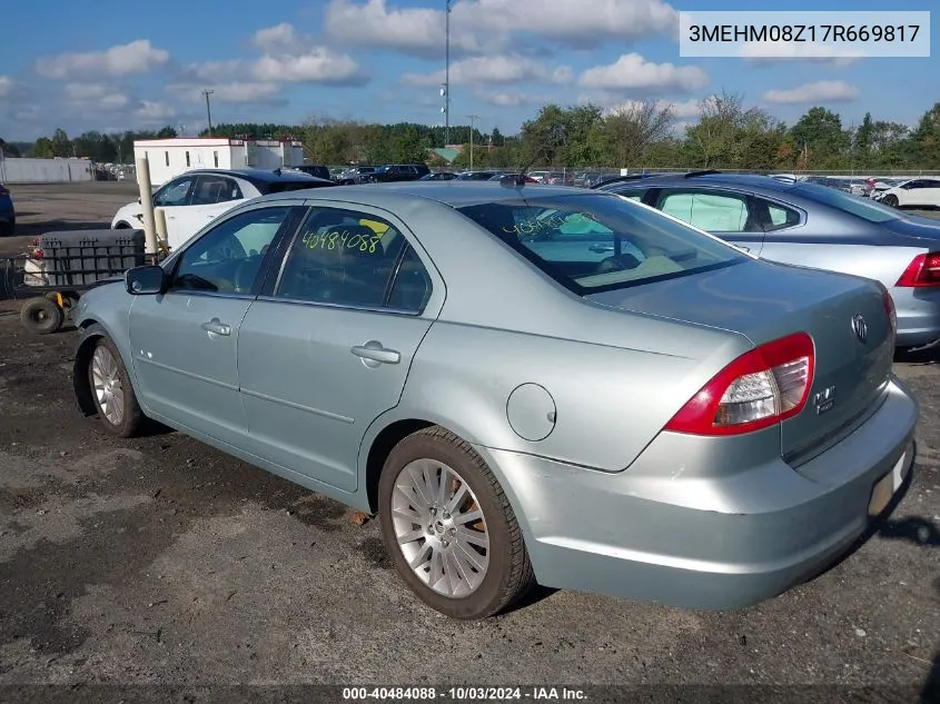 2007 Mercury Milan I4 Premier VIN: 3MEHM08Z17R669817 Lot: 40484088