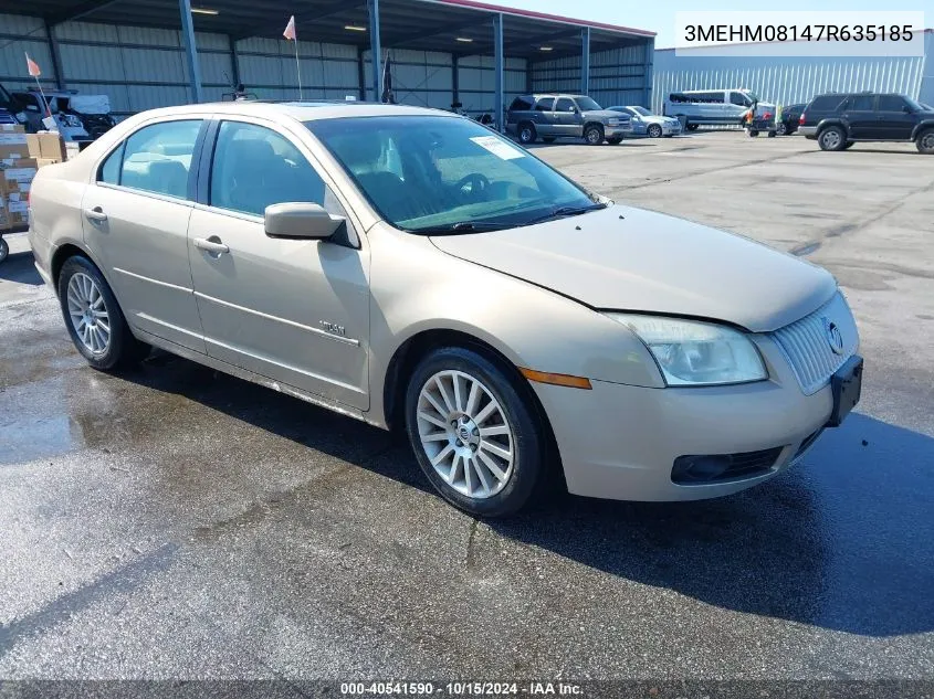 2007 Mercury Milan V6 Premier VIN: 3MEHM08147R635185 Lot: 40541590