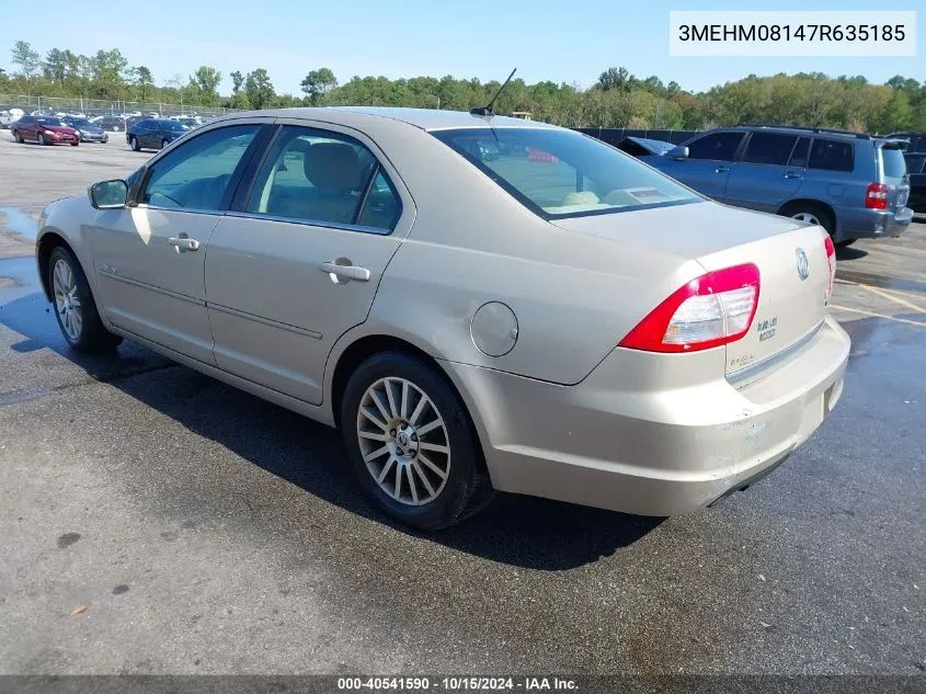 2007 Mercury Milan V6 Premier VIN: 3MEHM08147R635185 Lot: 40541590