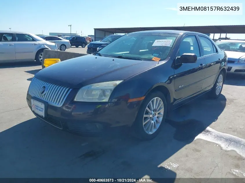 2007 Mercury Milan V6 Premier VIN: 3MEHM08157R632439 Lot: 40653573