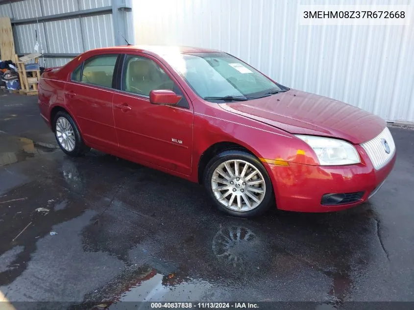 3MEHM08Z37R672668 2007 Mercury Milan I4 Premier