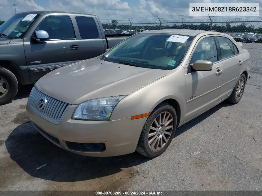 2008 Mercury Milan I4 Premier VIN: 3MEHM08Z18R623342 Lot: 39703209