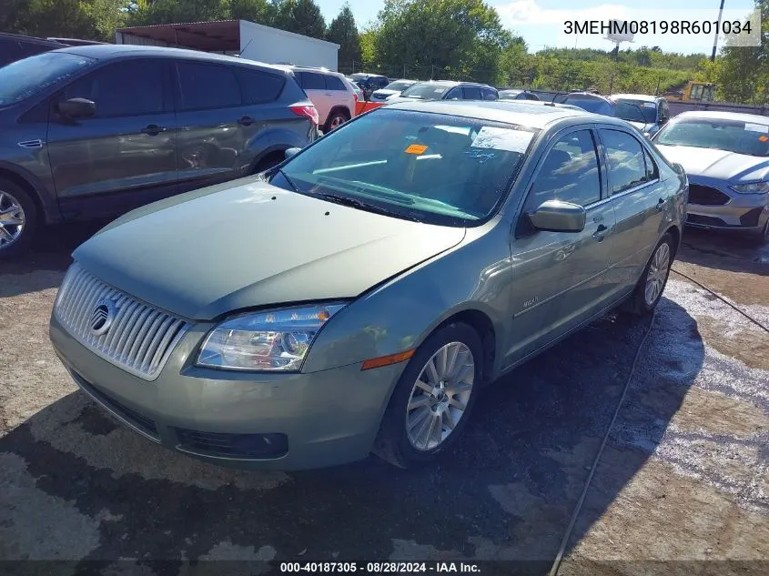 2008 Mercury Milan V6 Premier VIN: 3MEHM08198R601034 Lot: 40187305