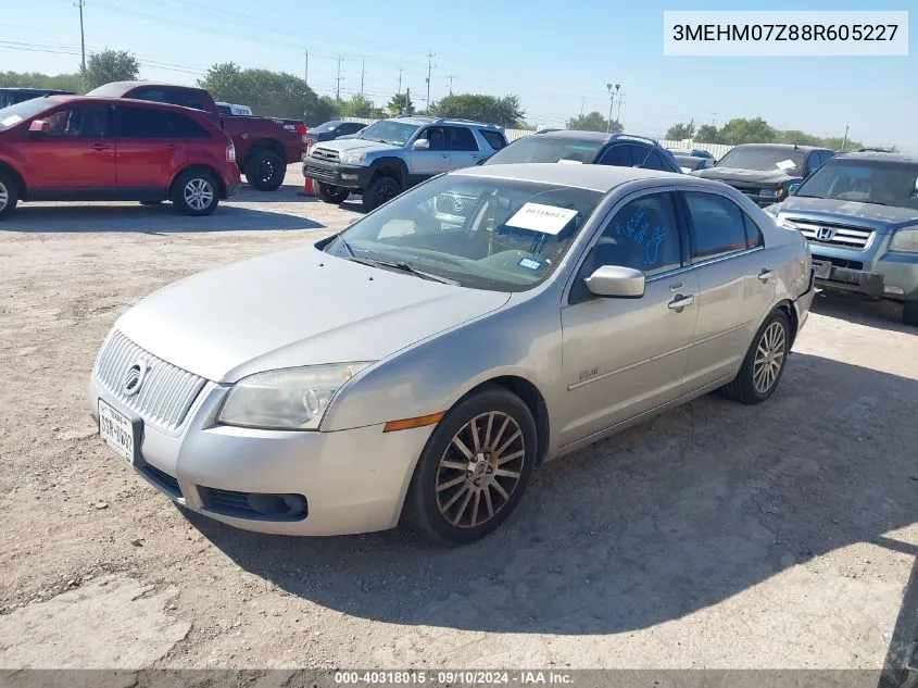 2008 Mercury Milan I4 VIN: 3MEHM07Z88R605227 Lot: 40318015