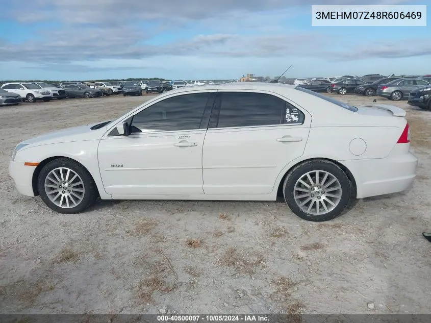 2008 Mercury Milan VIN: 3MEHM07Z48R606469 Lot: 40500097