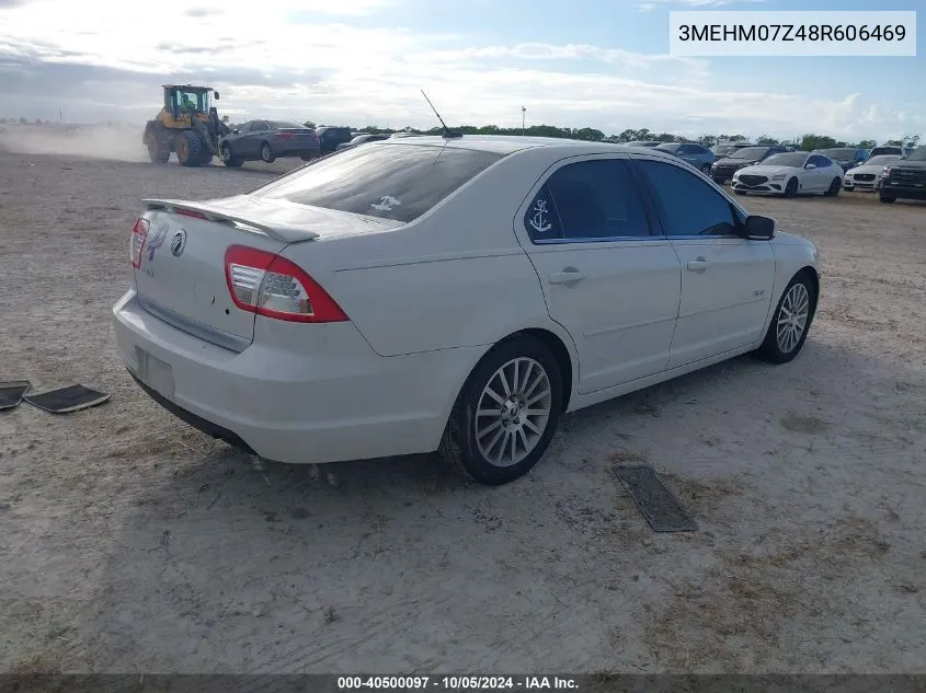 2008 Mercury Milan VIN: 3MEHM07Z48R606469 Lot: 40500097