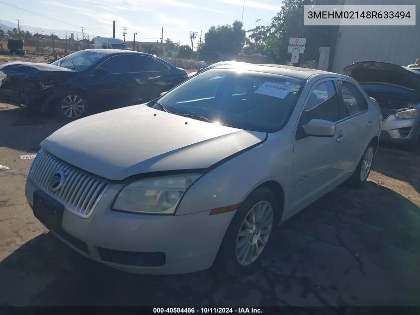 2008 Mercury Milan V6 Premier VIN: 3MEHM02148R633494 Lot: 40584486