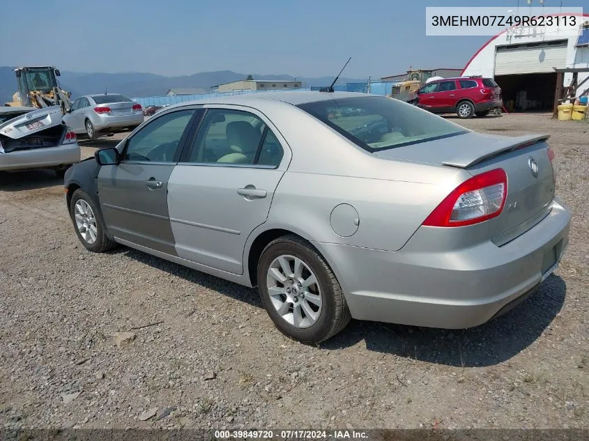 2009 Mercury Milan I4 VIN: 3MEHM07Z49R623113 Lot: 39849720