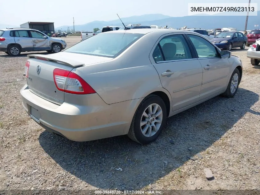 2009 Mercury Milan I4 VIN: 3MEHM07Z49R623113 Lot: 39849720