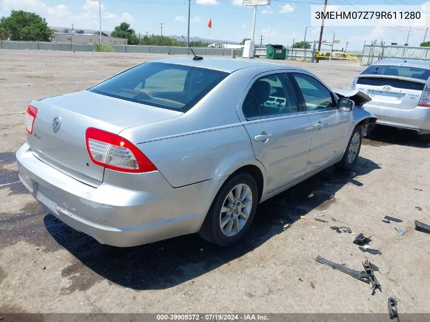 2009 Mercury Milan I4 VIN: 3MEHM07Z79R611280 Lot: 39909372