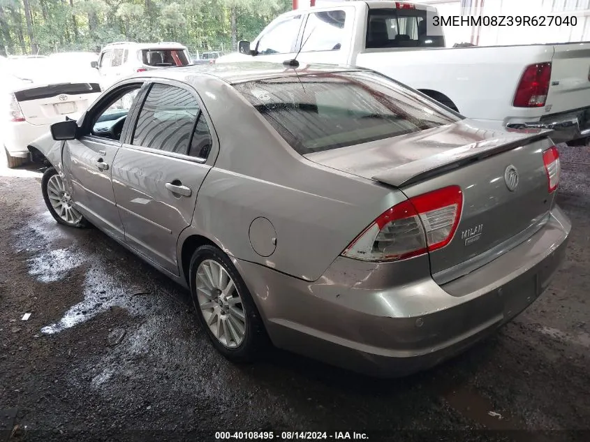 2009 Mercury Milan I4 Premier VIN: 3MEHM08Z39R627040 Lot: 40108495