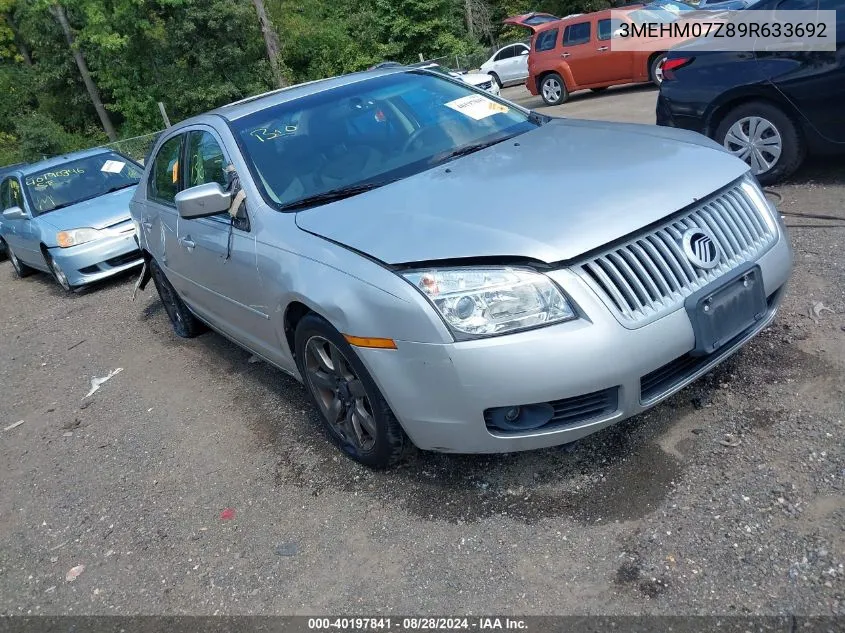 2009 Mercury Milan I4 VIN: 3MEHM07Z89R633692 Lot: 40197841