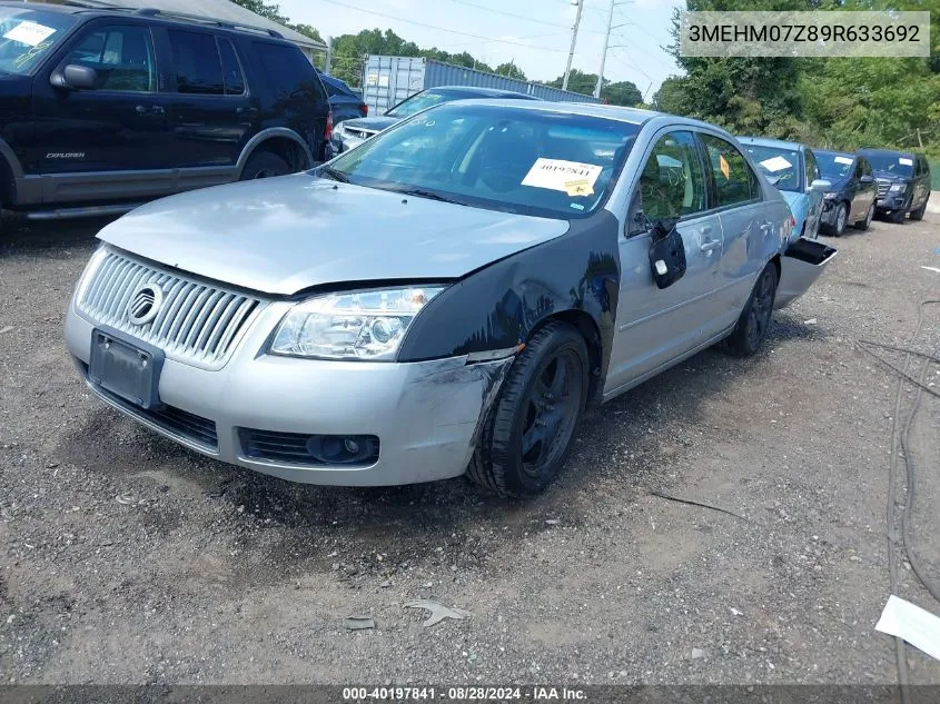 2009 Mercury Milan I4 VIN: 3MEHM07Z89R633692 Lot: 40197841