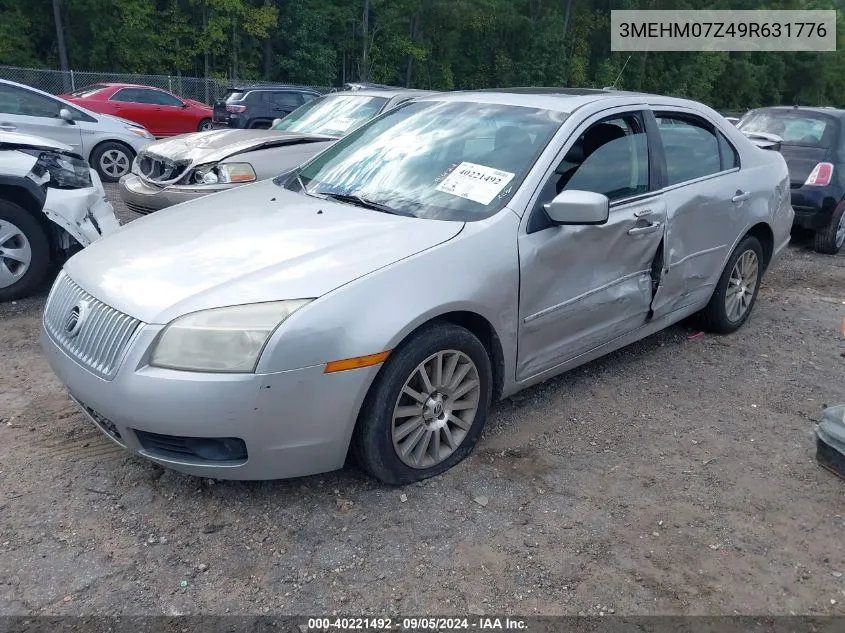 2009 Mercury Milan I4 VIN: 3MEHM07Z49R631776 Lot: 40221492