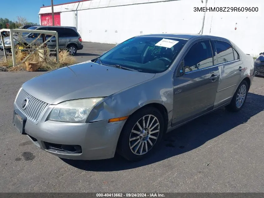 2009 Mercury Milan I4 Premier VIN: 3MEHM08Z29R609600 Lot: 40413662