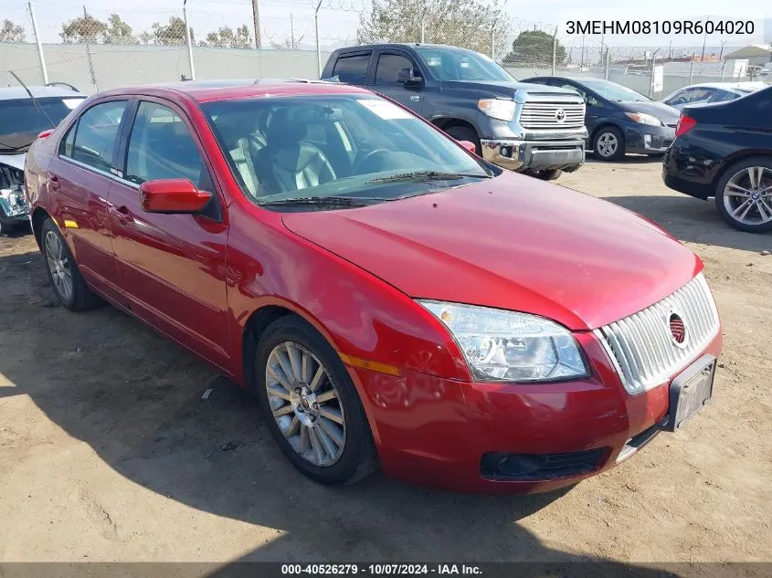 2009 Mercury Milan V6 Premier VIN: 3MEHM08109R604020 Lot: 40526279