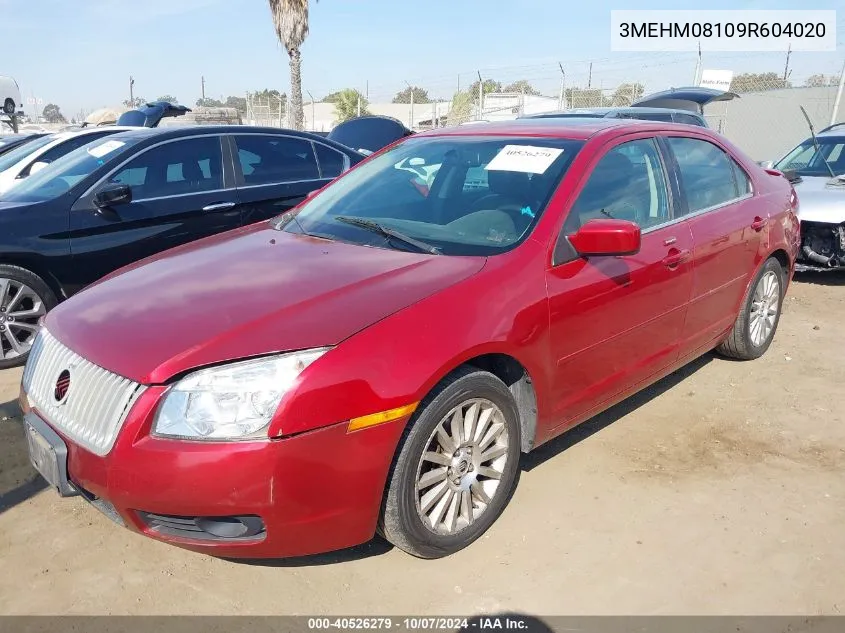 2009 Mercury Milan V6 Premier VIN: 3MEHM08109R604020 Lot: 40526279