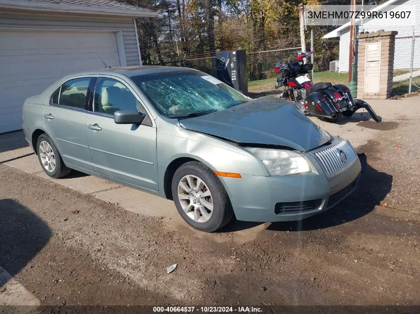 2009 Mercury Milan I4 VIN: 3MEHM07Z99R619607 Lot: 40664537