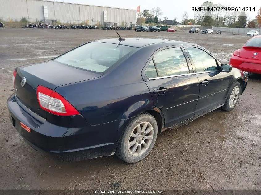 2009 Mercury Milan I4 VIN: 3MEHM07Z99R614214 Lot: 40701559