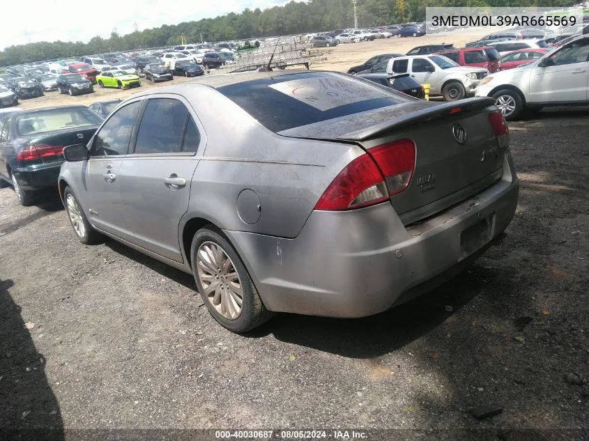 2010 Mercury Milan Hybrid VIN: 3MEDM0L39AR665569 Lot: 40030687