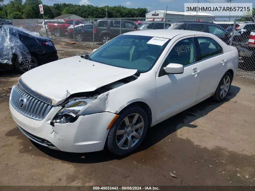 2010 Mercury Milan Premier VIN: 3MEHM0JA7AR657215 Lot: 40033443