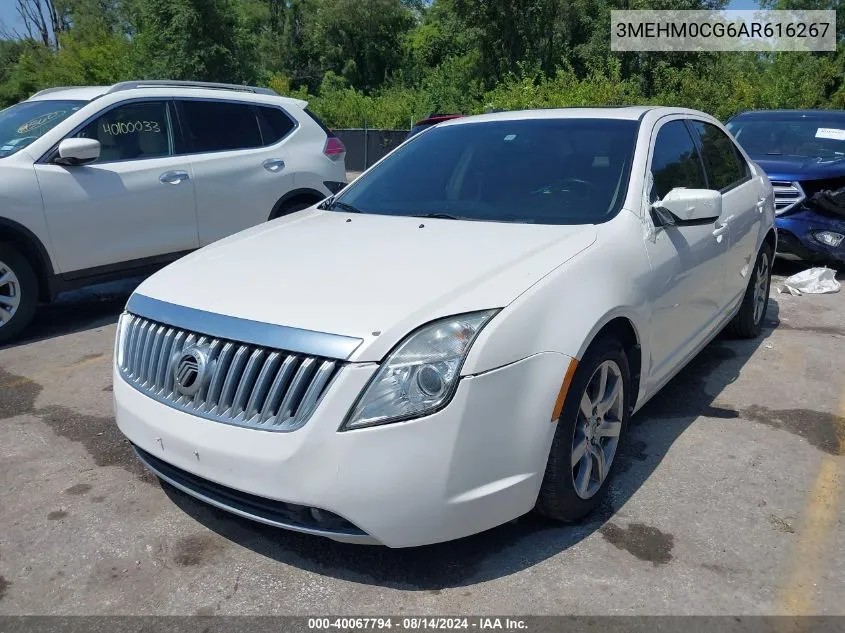 2010 Mercury Milan Premier VIN: 3MEHM0CG6AR616267 Lot: 40067794