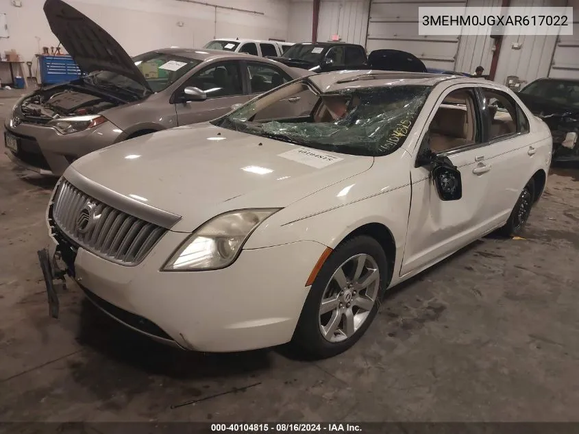 2010 Mercury Milan Premier VIN: 3MEHM0JGXAR617022 Lot: 40104815