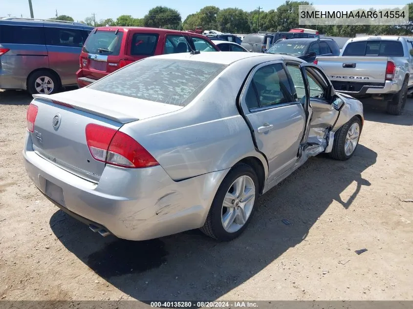 2010 Mercury Milan VIN: 3MEHM0HA4AR614554 Lot: 40135280