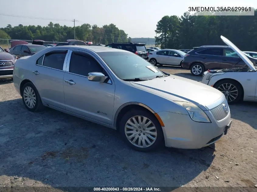 2010 Mercury Milan Hybrid VIN: 3MEDM0L35AR629961 Lot: 40200043