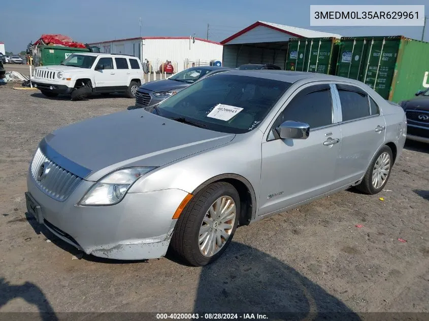 2010 Mercury Milan Hybrid VIN: 3MEDM0L35AR629961 Lot: 40200043