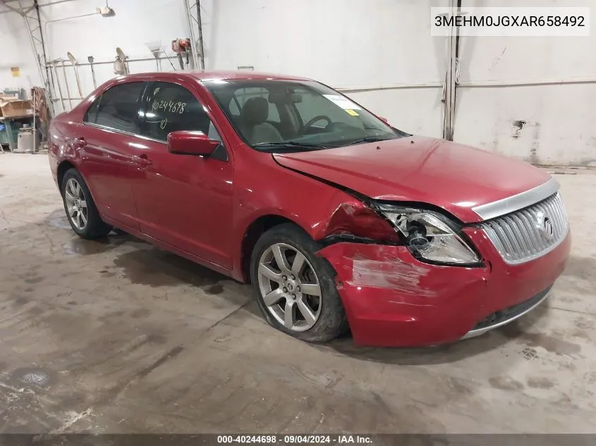 2010 Mercury Milan Premier VIN: 3MEHM0JGXAR658492 Lot: 40244698