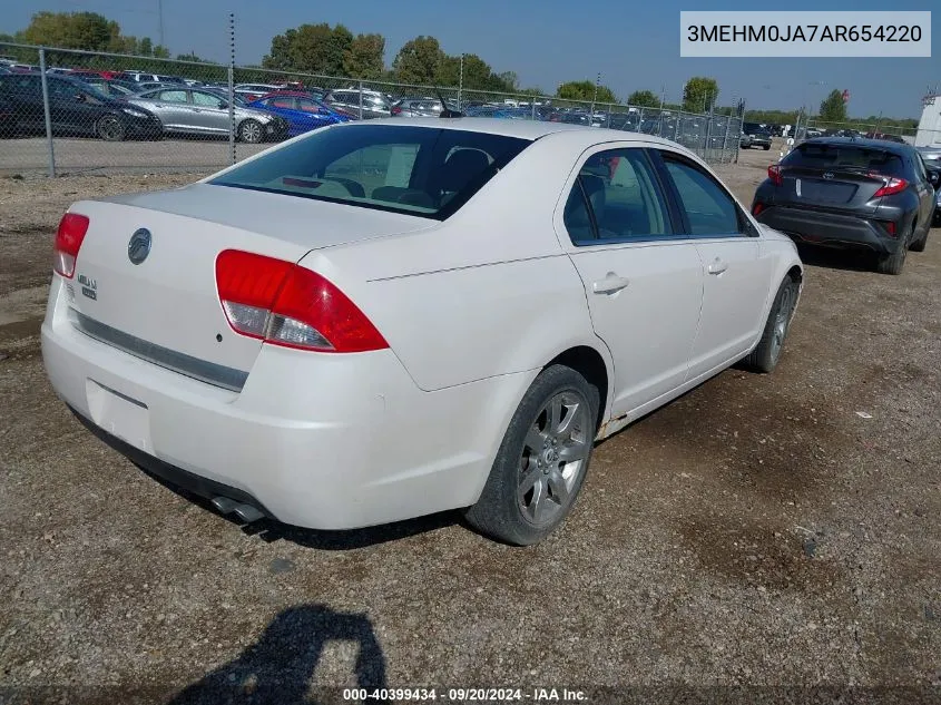 2010 Mercury Milan Premier VIN: 3MEHM0JA7AR654220 Lot: 40399434