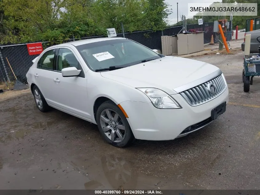 2010 Mercury Milan Premier VIN: 3MEHM0JG3AR648662 Lot: 40399760