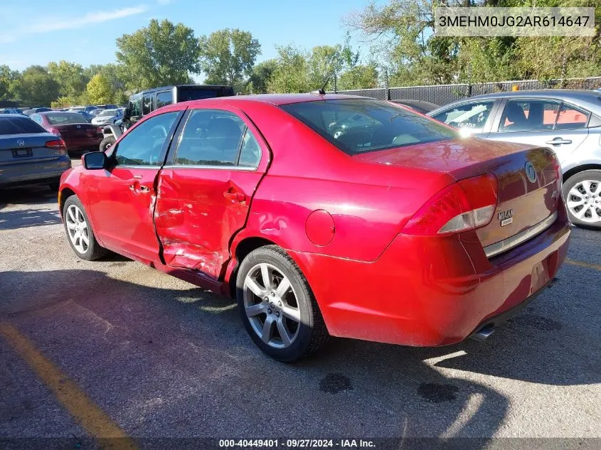 2010 Mercury Milan Premier VIN: 3MEHM0JG2AR614647 Lot: 40449401