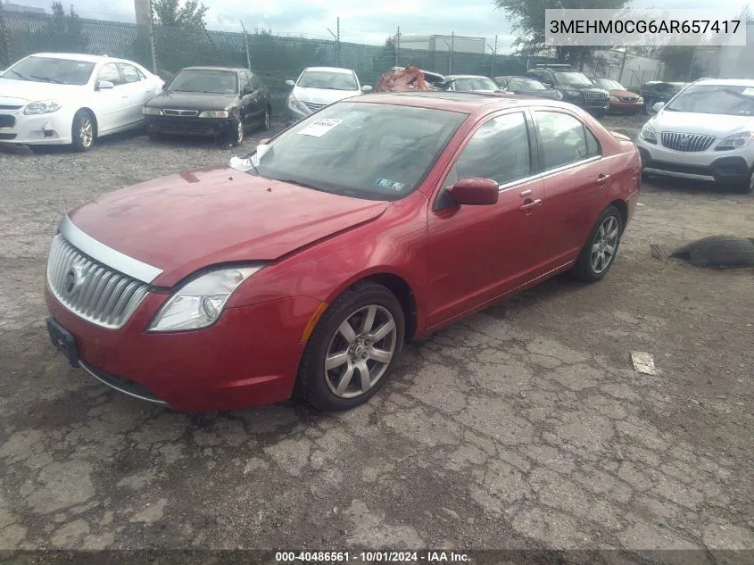 2010 Mercury Milan Premier VIN: 3MEHM0CG6AR657417 Lot: 40486561