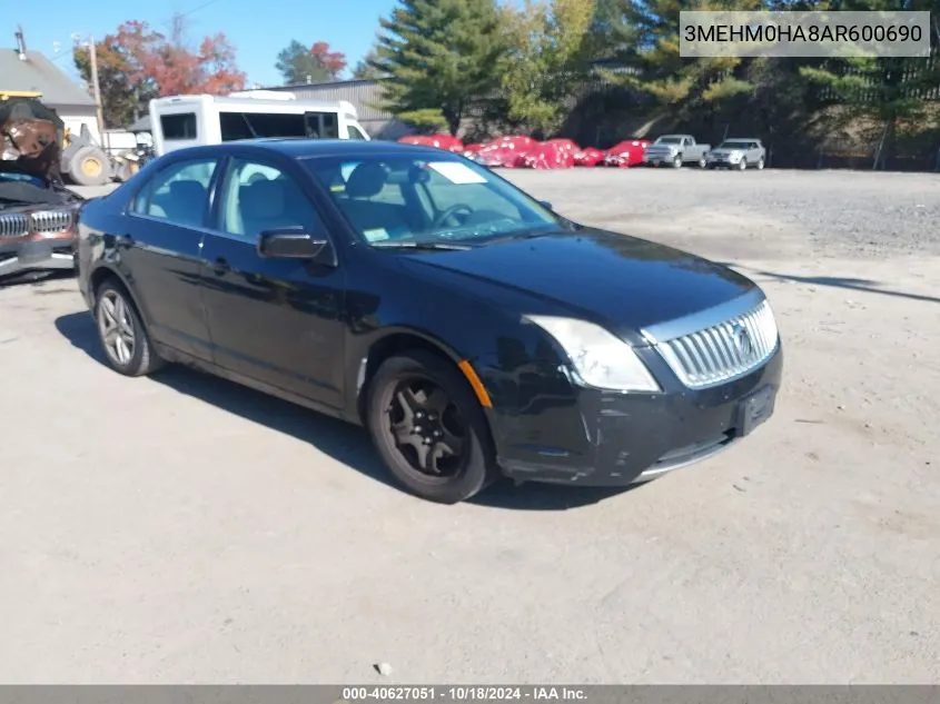 2010 Mercury Milan VIN: 3MEHM0HA8AR600690 Lot: 40627051