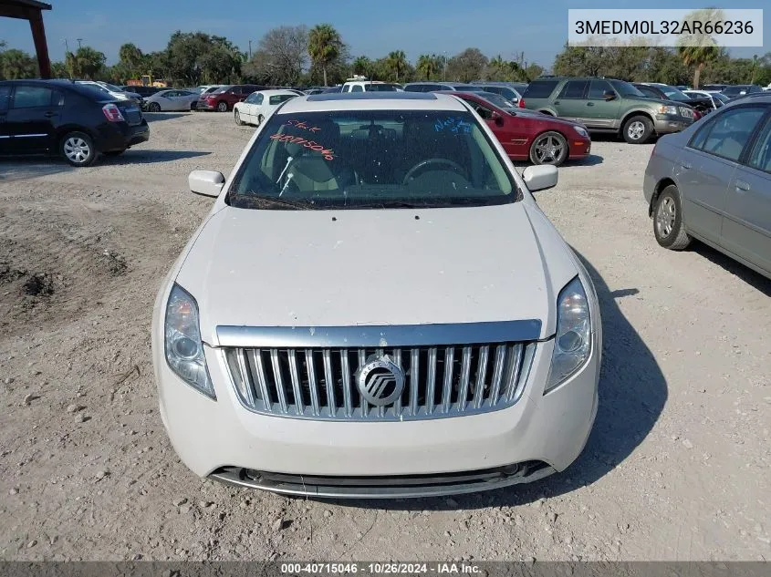 2010 Mercury Milan Hybrid VIN: 3MEDM0L32AR66236 Lot: 40715046