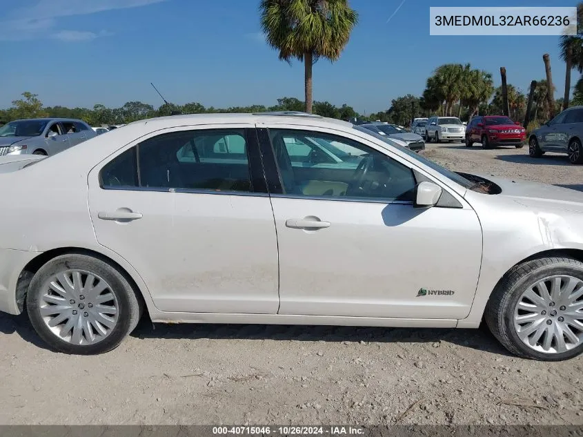 2010 Mercury Milan Hybrid VIN: 3MEDM0L32AR66236 Lot: 40715046