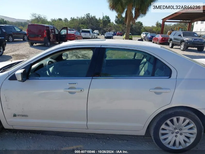 2010 Mercury Milan Hybrid VIN: 3MEDM0L32AR66236 Lot: 40715046