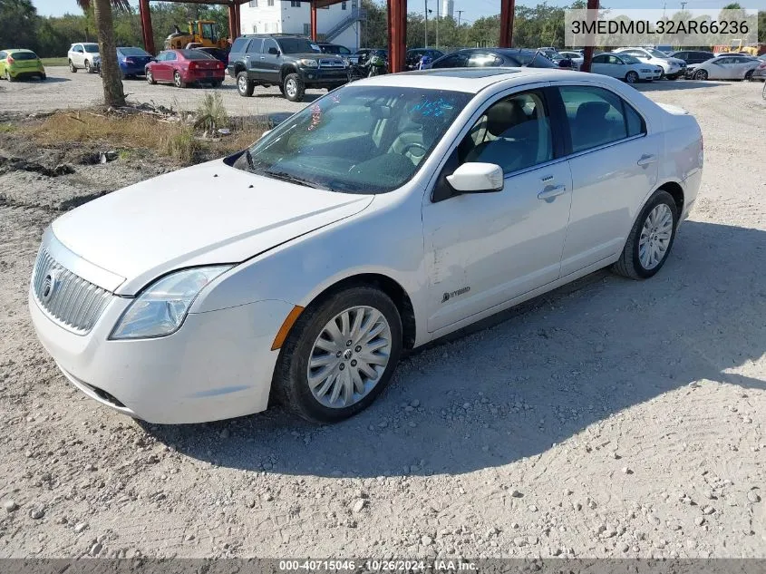 2010 Mercury Milan Hybrid VIN: 3MEDM0L32AR66236 Lot: 40715046