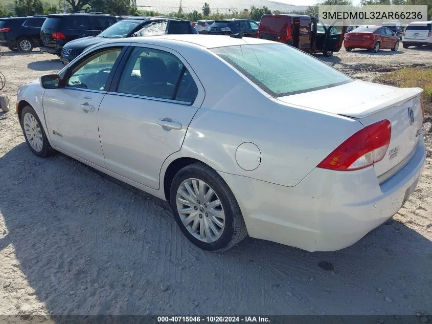 2010 Mercury Milan Hybrid VIN: 3MEDM0L32AR66236 Lot: 40715046