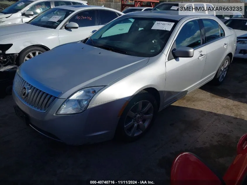 2010 Mercury Milan Premier VIN: 3MEHM0JAXAR663235 Lot: 40740716