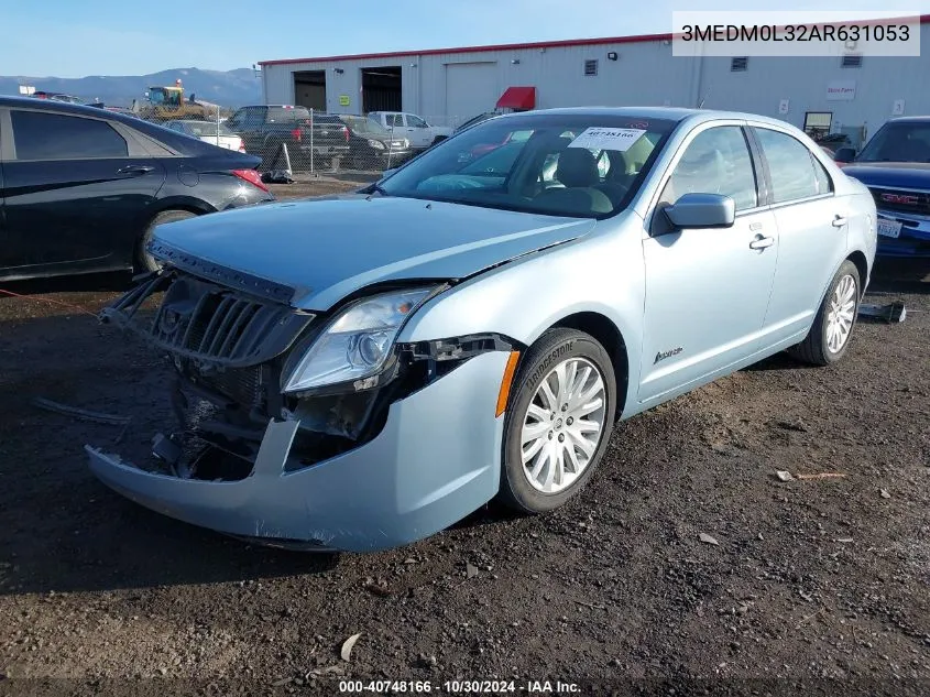 2010 Mercury Milan Hybrid VIN: 3MEDM0L32AR631053 Lot: 40748166