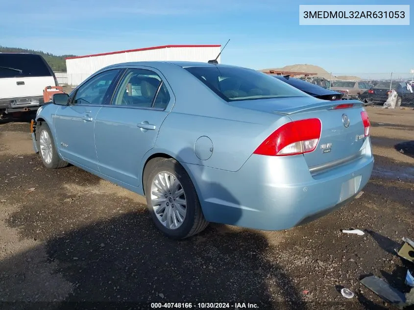 2010 Mercury Milan Hybrid VIN: 3MEDM0L32AR631053 Lot: 40748166