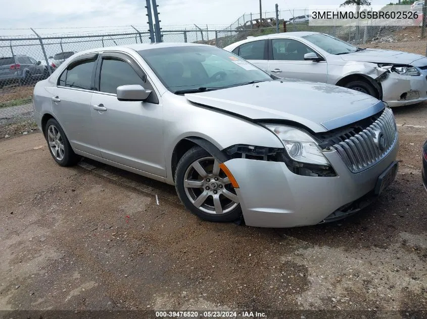 2011 Mercury Milan Premier VIN: 3MEHM0JG5BR602526 Lot: 39476520